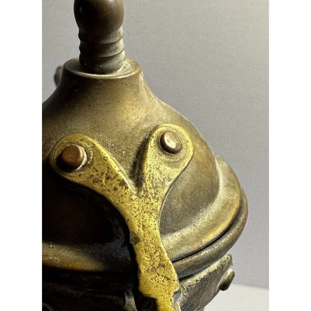 Vintage Turkish Middle East Copper Hand Made Coffee Teapot Pitcher Decoration